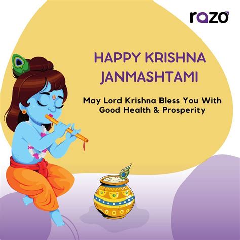 🌺🌸 Happy Shri Krishna Janmashtami 🌸🌺 May the blessings of Lord Krishna ...