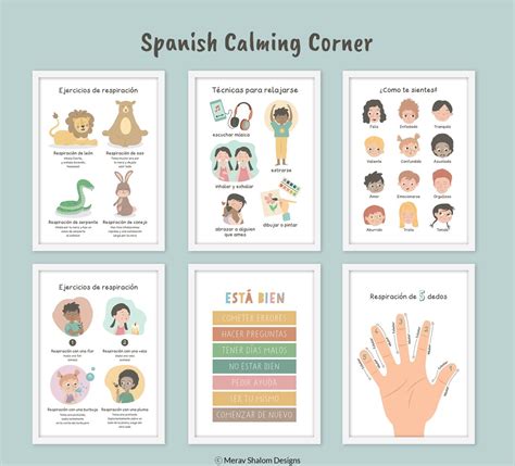 Calming Strategies Spanish Print Set Calming Corner Sign Calm Down