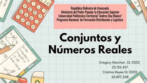 Presentacion De Conjuntos Y Numeros Reales Pdf