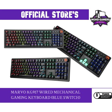 Marvo Kg917 Wired Mechanical Gaming Keyboard Blue Switch Shopee