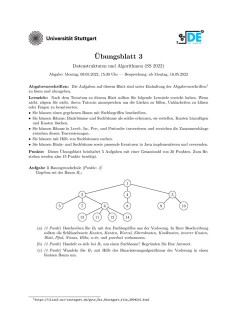 Dsa Blatt Sommersemester Ubungsblatt Datenstrukturen Und