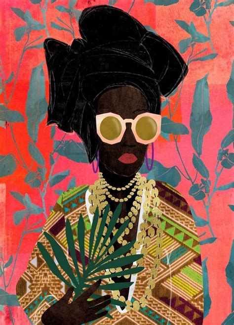 Modern Turban Woman Canvas Art Prints African American Art Art Prints