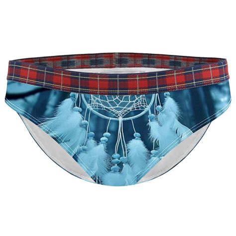 Brief Underwear Bikini Panties For Women Bikini Underwear L Forest White Feather Dream Catcher