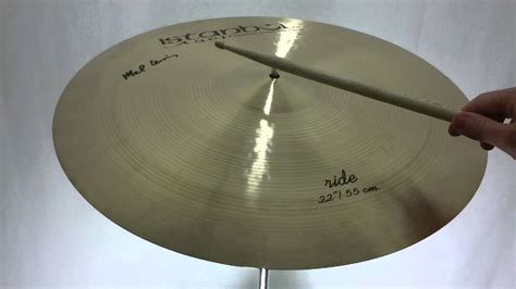 Istanbul Agop Mel Lewis Ride Cymbal 22 2460 Grams YouTube