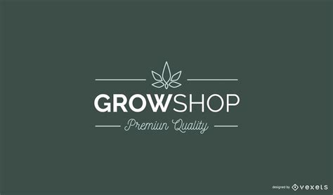 Grow Shop Custom Logo Design Vector Download