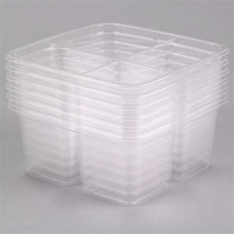 4 Compartment Divided Food Containers 50 Pack