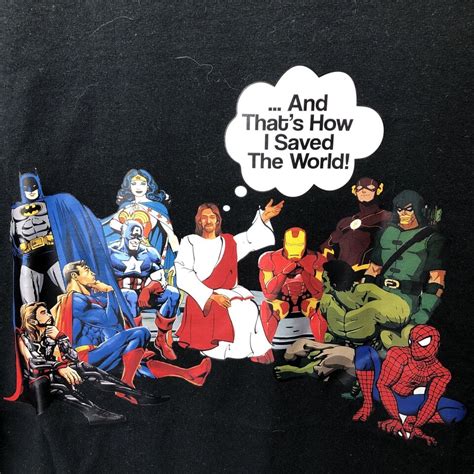 Jesus Superheroes And That S How I Saved The World Black Graphic