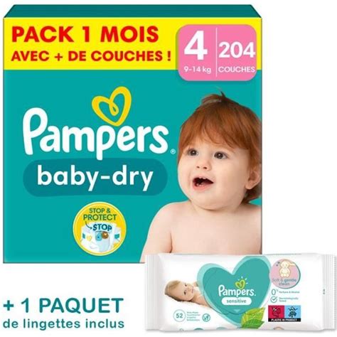 Couches Pampers Baby Dry Taille Pack Mois Couches Cdiscount