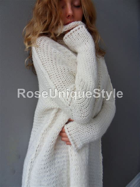 Oversized Chunky Knit Sweater Slouchy Bulky Loose Knit