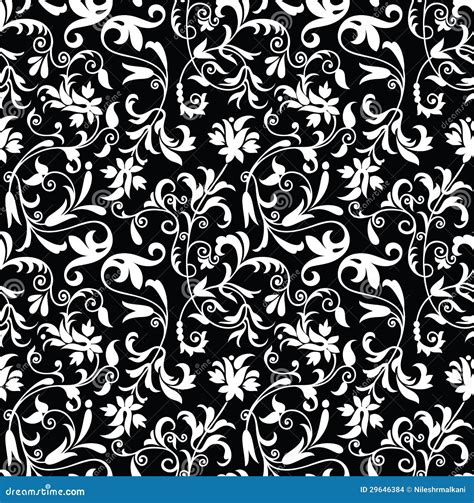 Seamless Fancy Floral Background Pattern Stock Vector Image 29646384