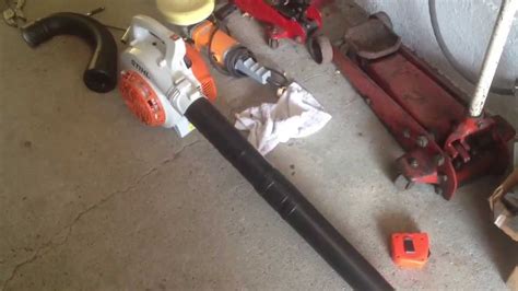 New Stihl Bg55 Blower With The Vaccum Kit Youtube