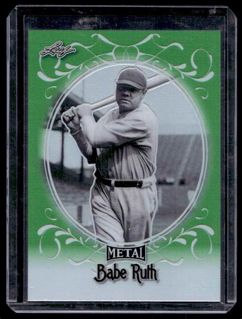 Leaf Metal Babe Ruth Collection Black Wave Babe Ruth New