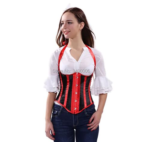 Caudatus Corsets Et Bustiers Sexy Noir Et Rouge Pour Femme Corset Underbust Ray Lingerie Basque