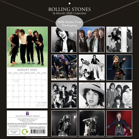 Rolling Stones 2025 Wall Calendar - Calendars.com