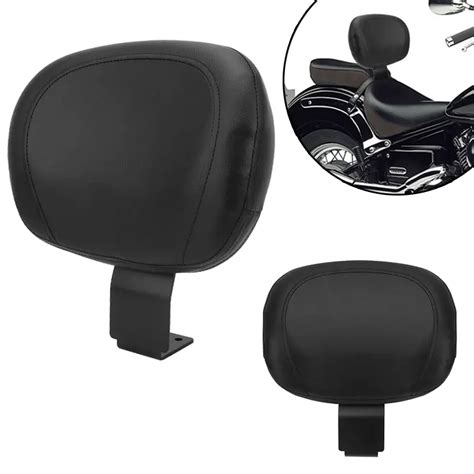 Motorcycle Black Achter Rugleuning Seat Sissy Leather Driver Rugleuning