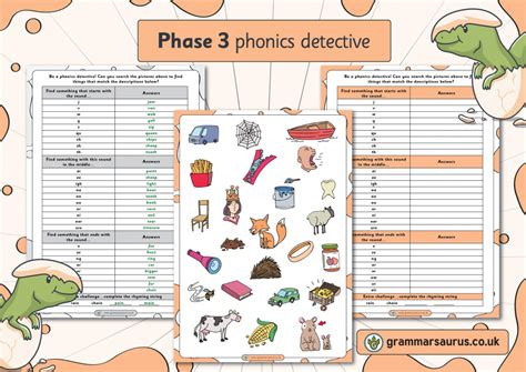 Phonics Phase 3 Phonics Detective Grammarsaurus