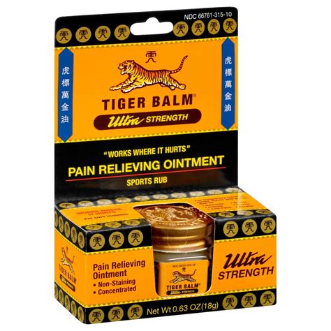 Tiger Balm Ultra Strength Pain Relieving Concentrated Sports Rub