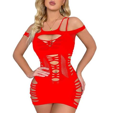 Freebily Femme Mini Robe Sexy Moulante Courte R Sille Bodycon Robe Sans