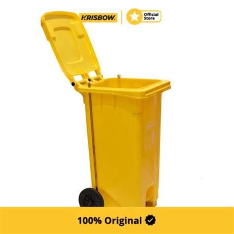 Promo Krisbow Dust Bin Tempat Sampah Plastik Outdoor Pedal Ltr