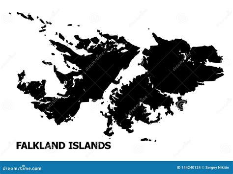 Vector Falkland Islands Malvinas Map Outline CartoonDealer