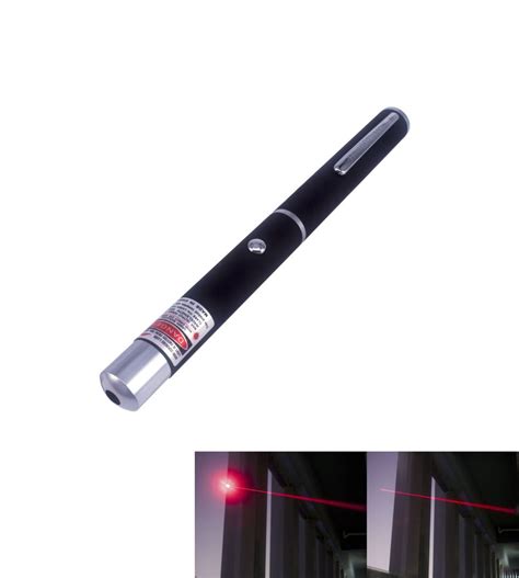 Mw Nm Red Laser Pointer Single Dot Beam Pen Shape Black With