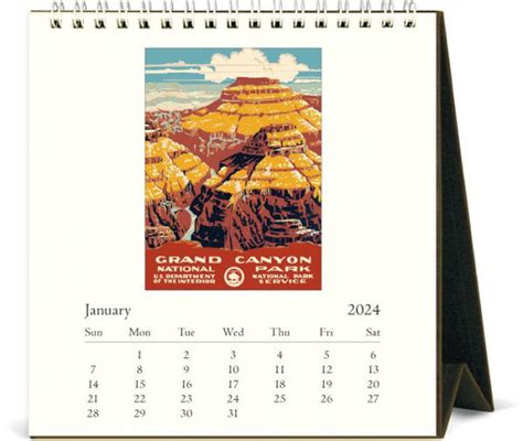 National Parks Desk Calendar 2024 Cordi Jacinthe