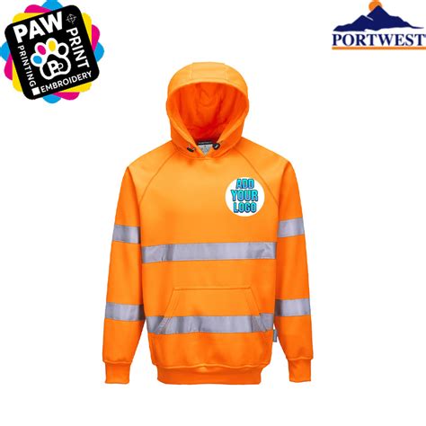 Portwest High Visibility Hooded Sweatshirt Paw Print Ltd