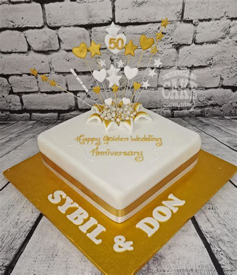 Golden Wedding Anniversary Cakes - Quality Cake Company