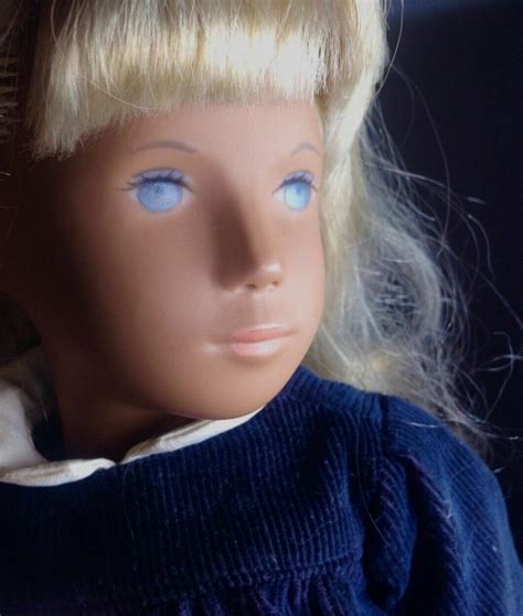 Blonde Blue Eyed Sasha In Original Blue Cord Wide Dress Sasha Doll Blonde Blonde Girl