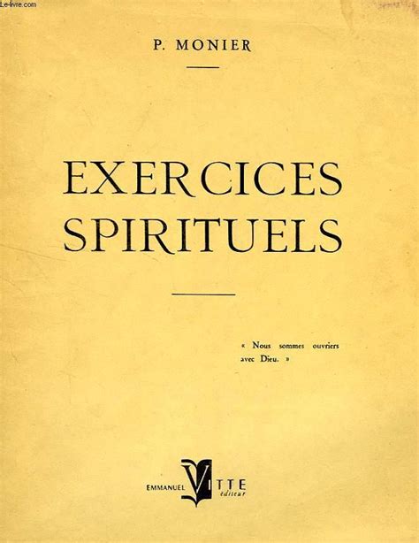 EXERCICES SPIRITUELS By MONIER P Bon Couverture Souple 1952 Le Livre