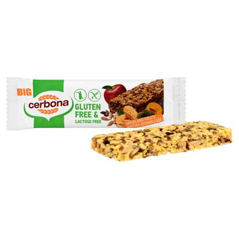 Cerbona Big Gluten Free Lactose Free Muesli Bar G Seeds And Fruits