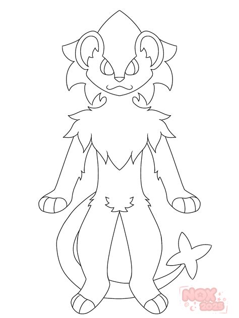F2U anthro luxray base on Toyhouse