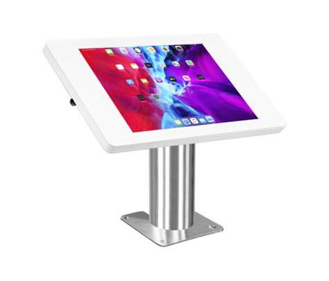 Soporte De Mesa Fino Para Ipad De Y Pulgadas Blanco Acero