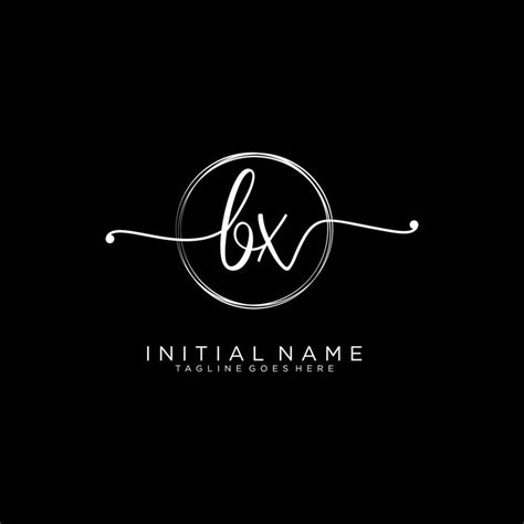 initiale bx féminin logo collections modèle écriture logo de initiale