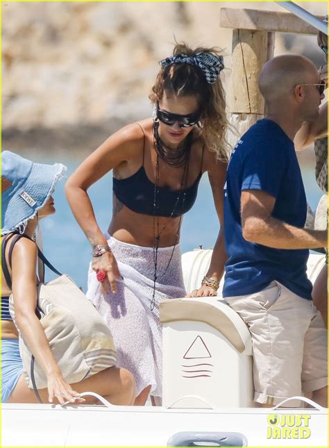 Rita Ora Flaunts Toned Figure In Silver Bikini During Ibiza Vacation