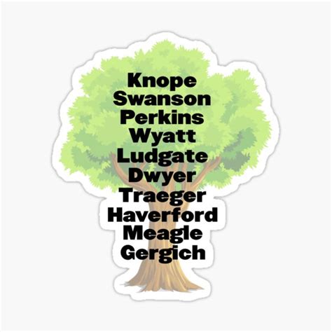 "Parks & Rec Characters" Sticker for Sale by TomVasey | Redbubble