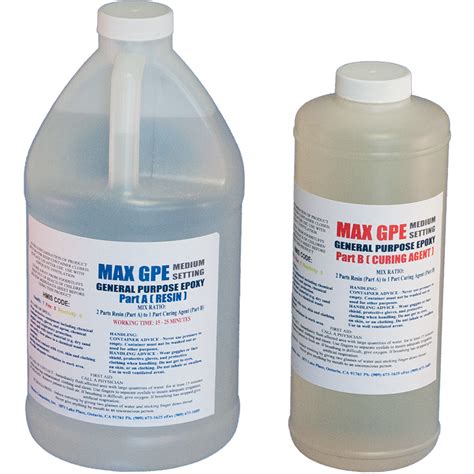 Max Gpe Clear 96 Oz Epoxy Resin Low Cost Slow Set All Purpose The Epoxy Experts