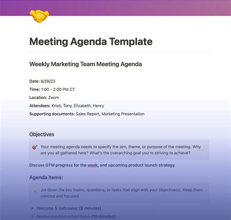 2024 Meeting Agenda Guide: 12 Free Templates | Reclaim