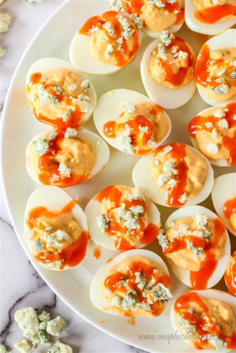 Buffalo Blue Cheese Deviled Eggs Simplesidedishes