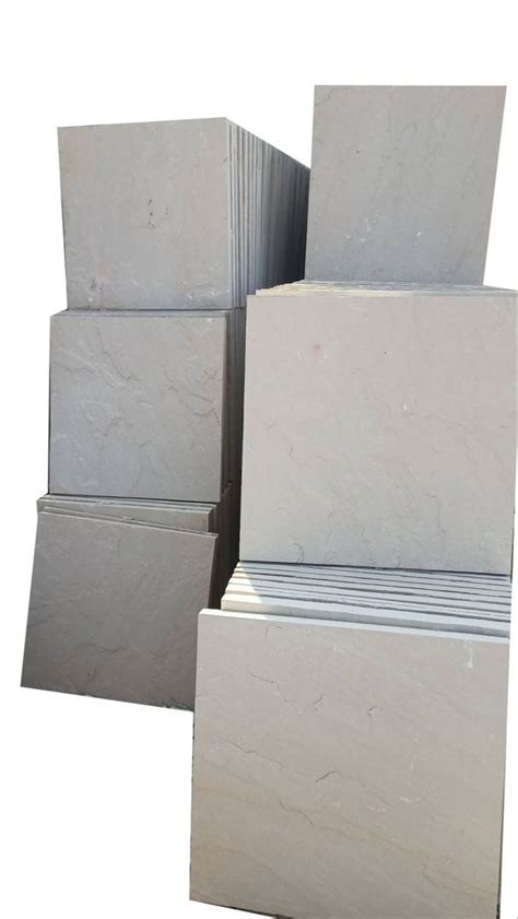 Polished Dholpur White Natural Sandstone Slab For Flooring Thickness