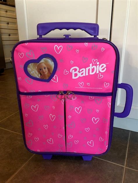 Vintage 1995 Mattel Barbie Hot Pink Suitcase Fairy Kei Etsy