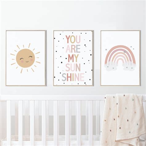 Quadros Decorativos Sol Arco Ris You Are My Sunshine Elo