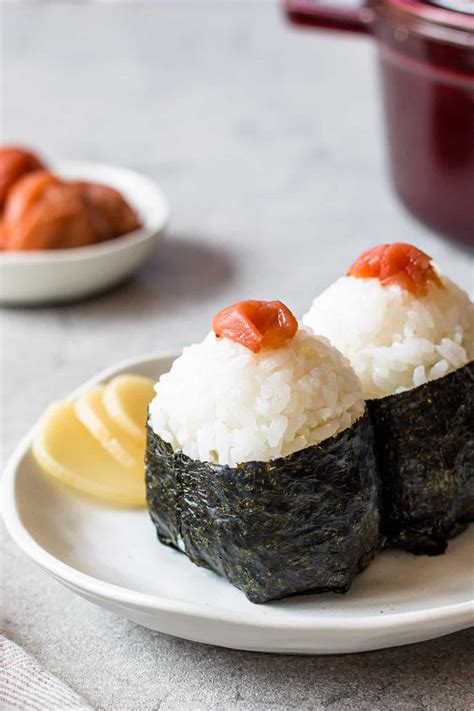 Umeboshi Onigiri Japanese Pickled Plum Rice Balls Chef JA Cooks