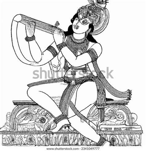 Krishna Line Art AI-generated image 2341049777 | Shutterstock