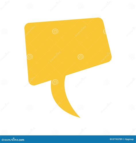 Yellow Square Dialog Box Design Stock Illustration Illustration Of