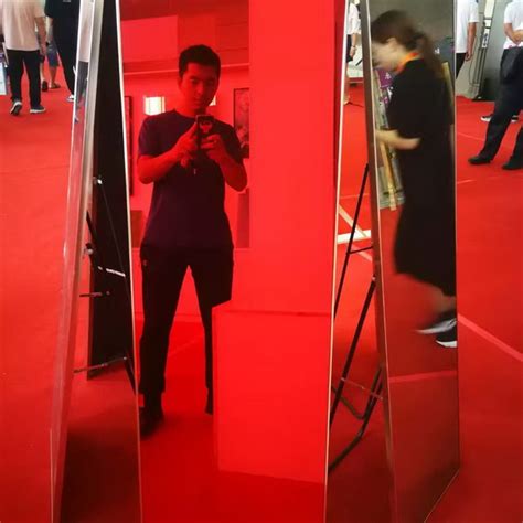 bright red glass mirror hhg glass
