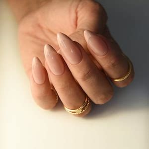 CLEAN GIRL Aesthetic Reusable Press On Nails Beige Nude Royal Delicate French Long Medium