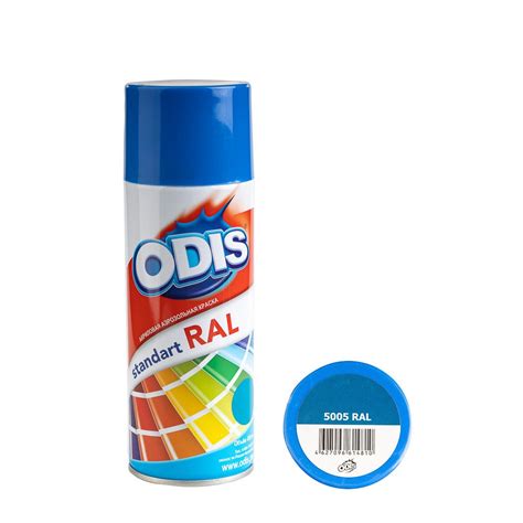 Аэрозольная краска ODIS Краска-спрей standart RAL сигнальный синий ...