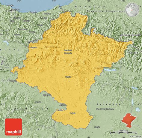 Savanna Style Map of Navarra