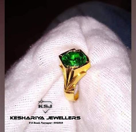 Emerald green stone ring for men gold ring | Stone rings for men, Green stone rings, Gold ring ...